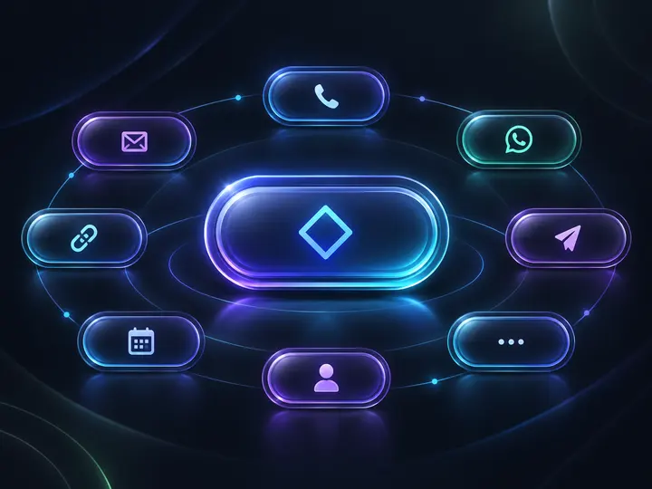 Nevrivo Contact Hub Pro özel CTA butonları ve özel bağlantılar